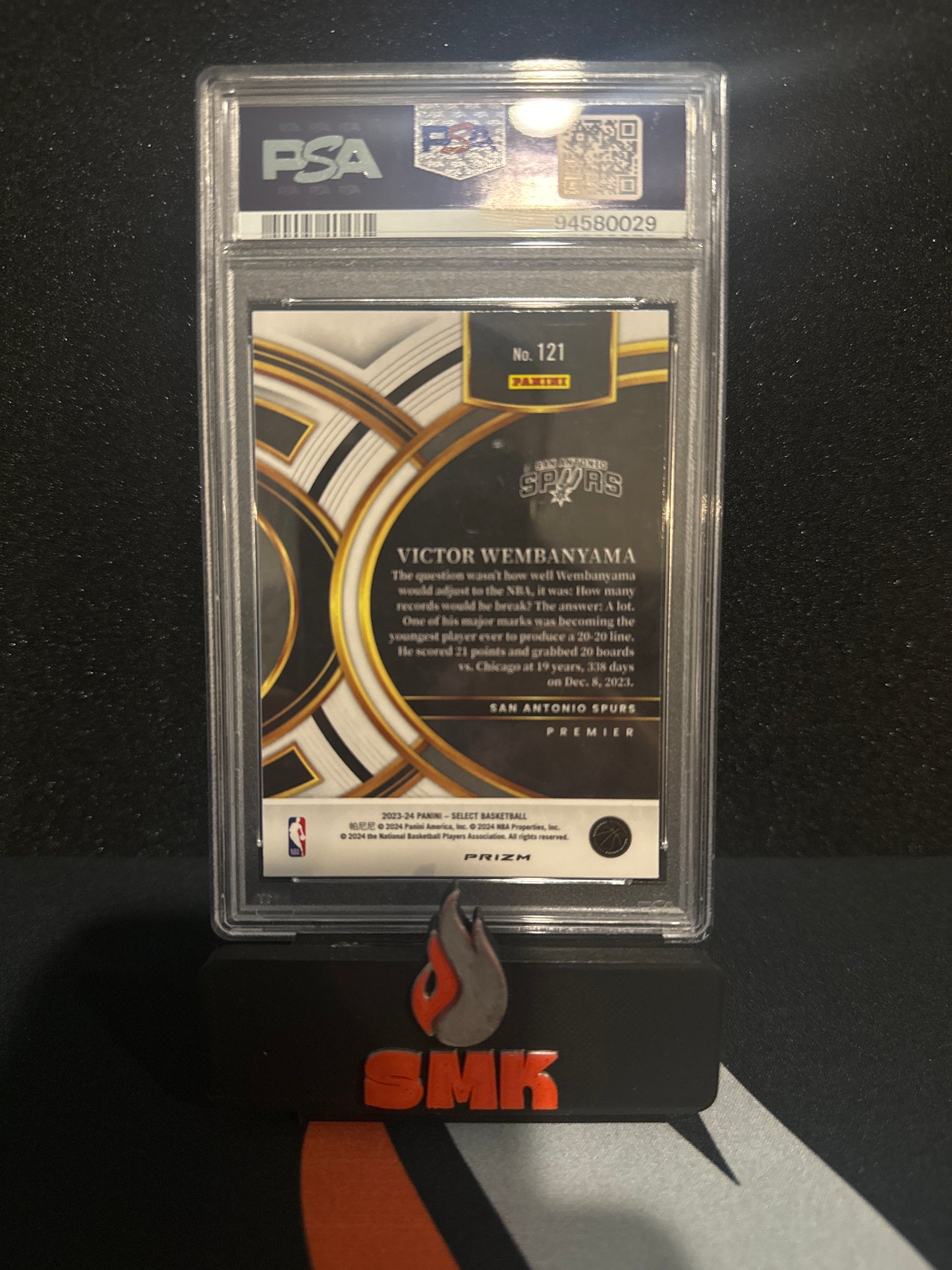 2023 Select Green/White/Purple Prizm Victor Wembanyama PSA 10