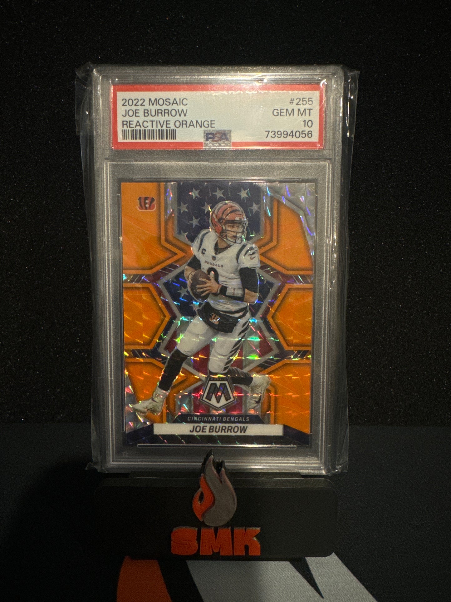 2022 Mosaic Orange Reactive Joe Burrow PSA 10