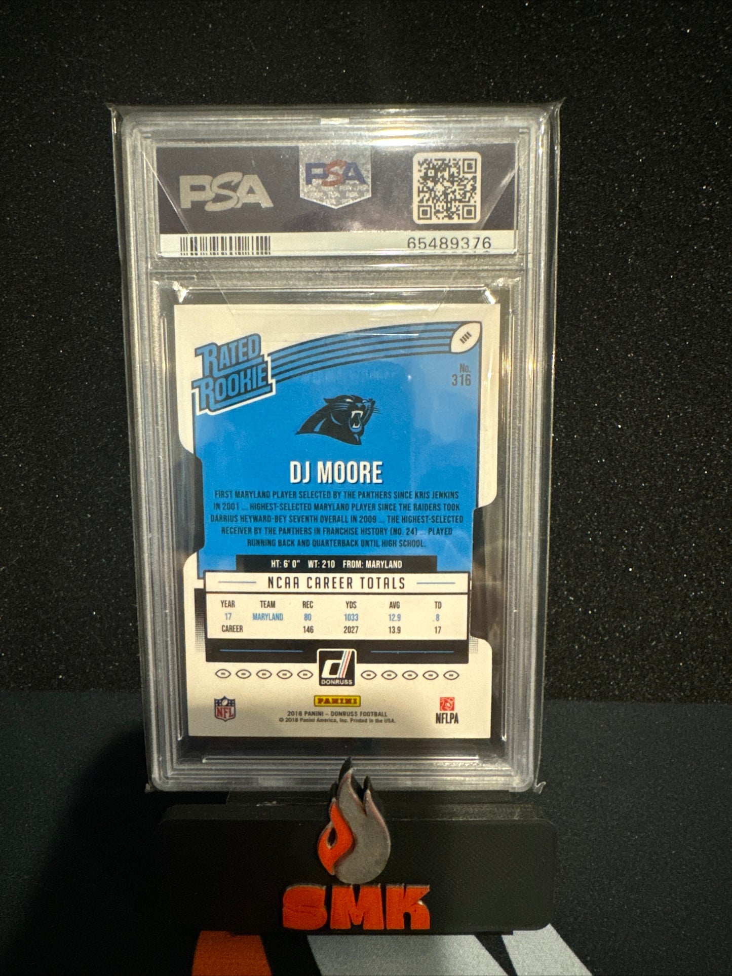 2018 Panini Donruss Silver Die Cut Press Proof /75 DJ Moore