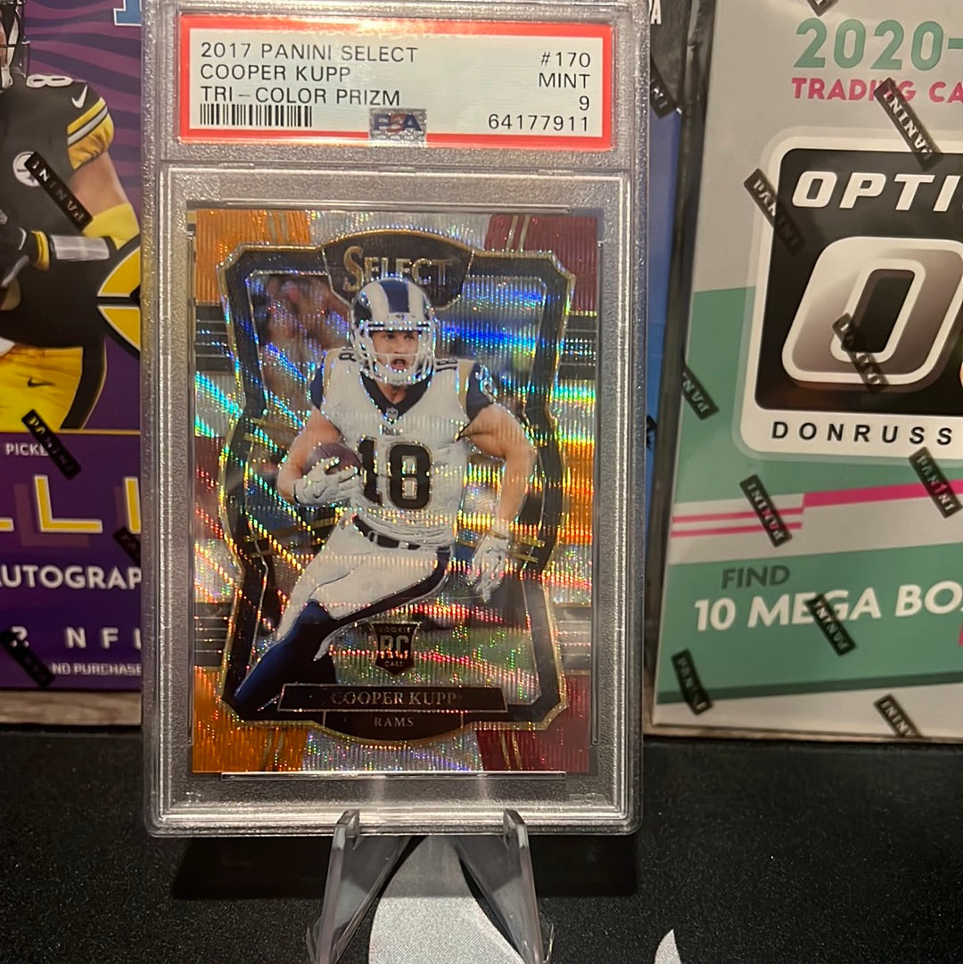 2017 Panini Select Tri-Color Prizm #170 Cooper Kupp Rams RC Rookie 121/149 PSA 9
