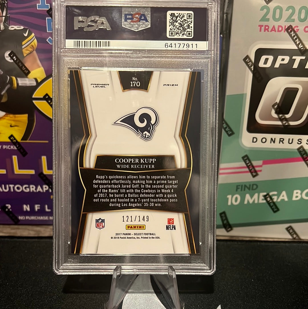2017 Panini Select Tri-Color Prizm #170 Cooper Kupp Rams RC Rookie 121/149 PSA 9