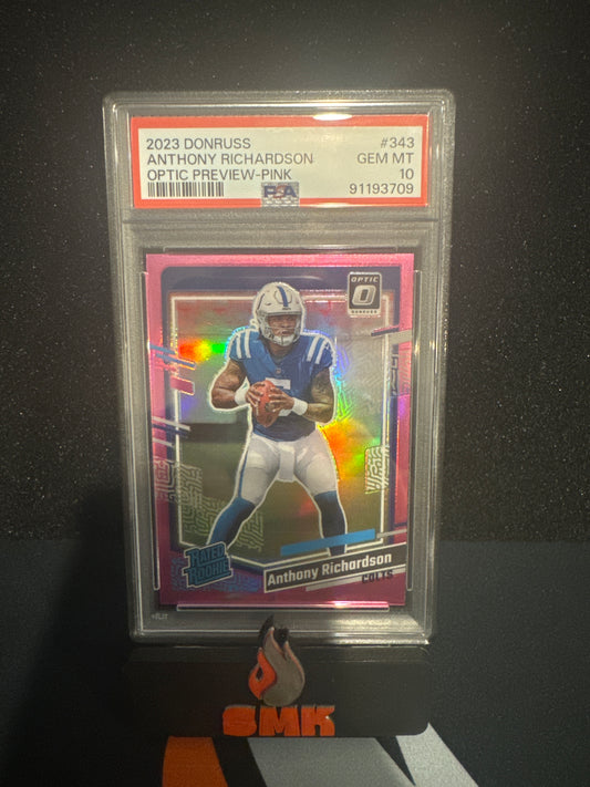 2023 Donruss Optic Pink Preview Anthony Richardson PSA 10