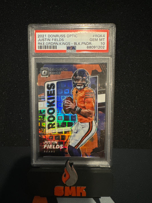 2021 Donruss Optic Gridiron Kings Rookies Black Pandora /25 Justin Fields PSA 10