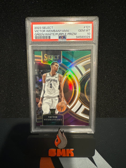 2023 Select Green/White/Purple Prizm Victor Wembanyama PSA 10