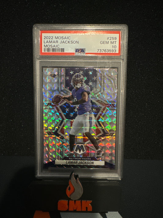 2022 Mosaic Lamar Jackson PSA 10